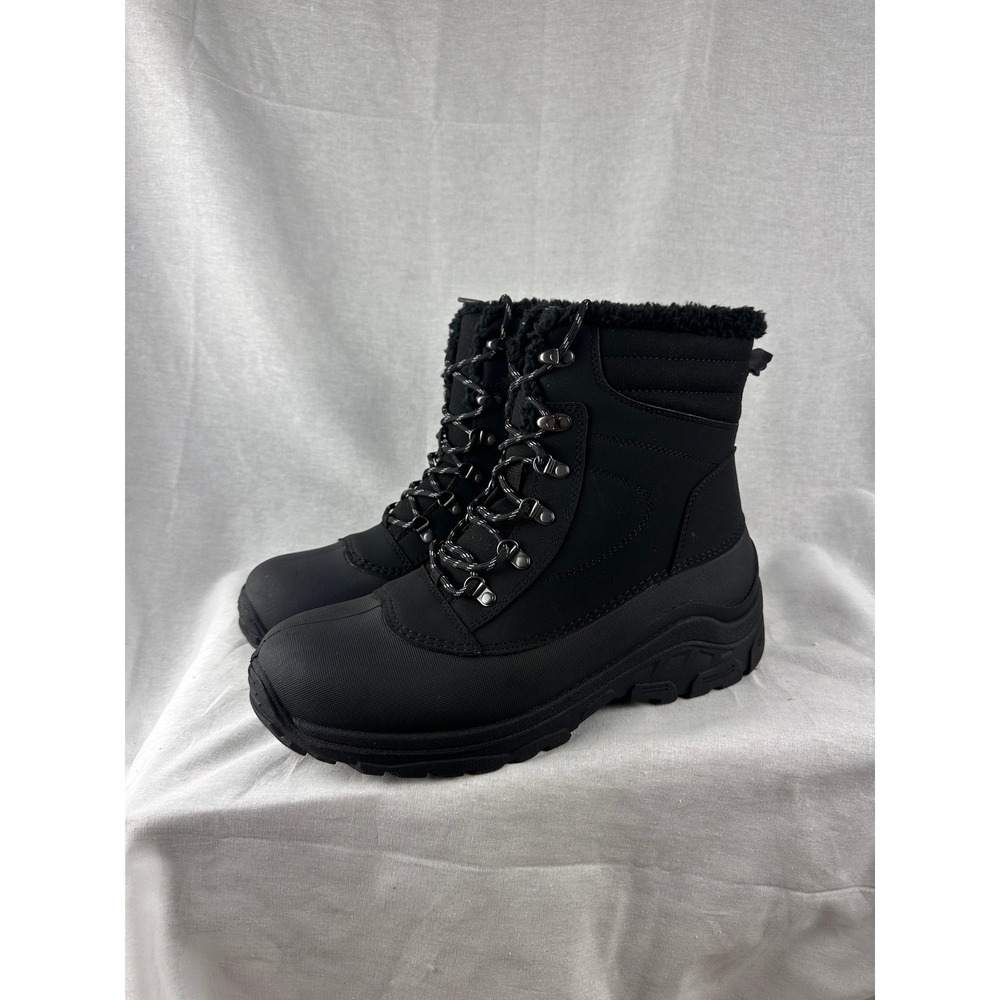 All in‎ Motion Mens Black Winter Snow Boots Thermolite EcoMade Insulated Size 11